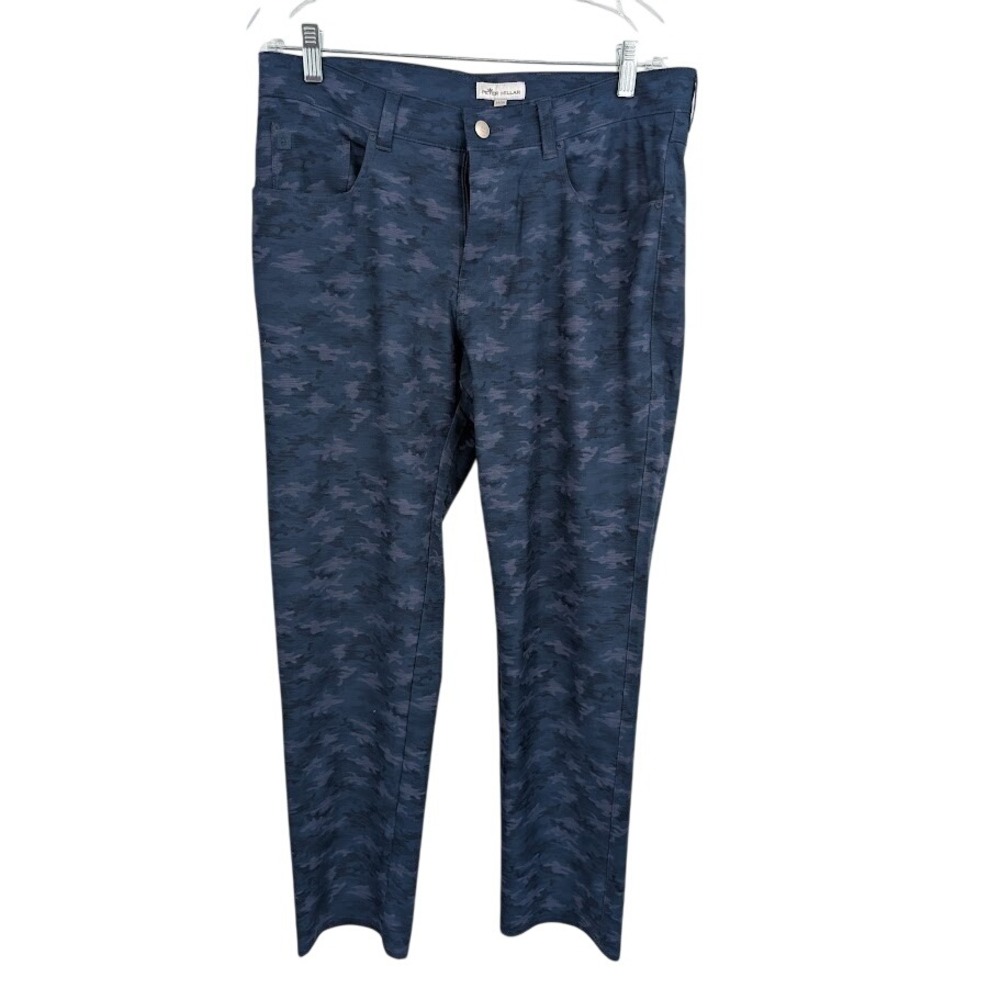 Peter Millar Crown Sport eb66 Performance 5 Pocket Golf Pants camo blue 33/30